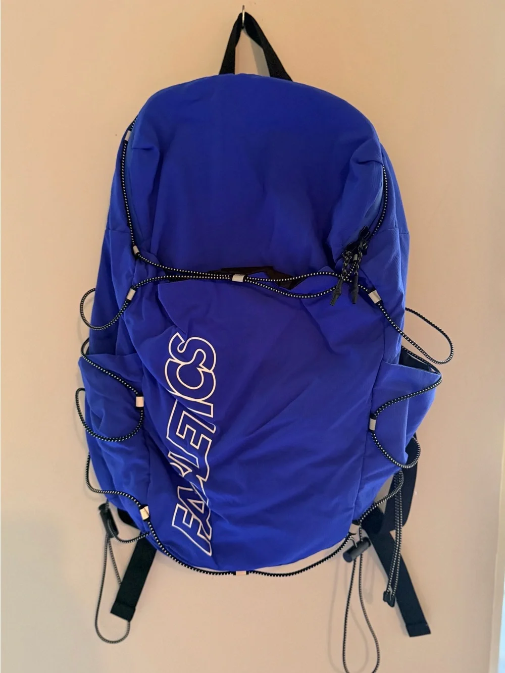 Fabletics Bold Royal Blue Logo Backpack with Contrast Cords